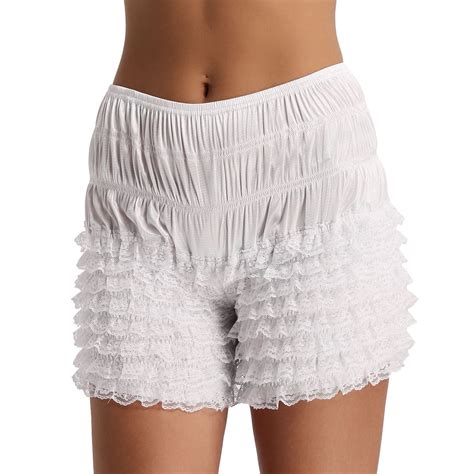 Yonghs Women Lace Frilly Ruffle Bloomers Panties Underwear Pettipants