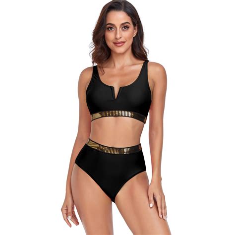 Aroha Sexy Push Up Bikini Swimwear Women S Two Piece Gold Plated