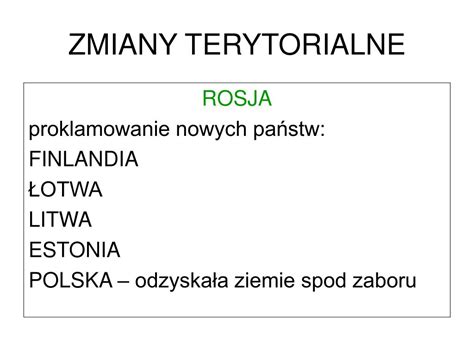 Ppt Temat Nowy Kszta T Europy Zmiany Terytorialne I Polityczne Po