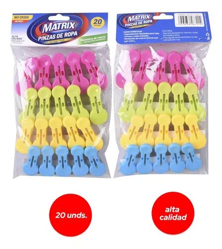 Gancho O Pinza De Ropa Plastica 20pcs Matrix Pack X 4 MercadoLibre