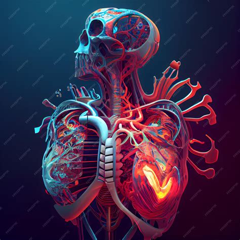 Premium Ai Image Human Heart And Lungs Anatomy For Medical Concept 3d