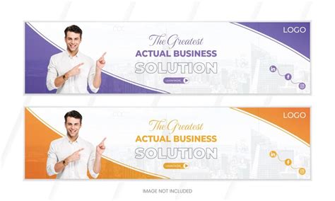 Premium Vector | Creative LinkedIn cover design template