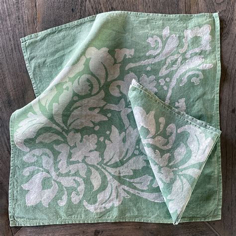 Teal Linen Napkins Stamperia Bertozzi Beatrice Napkins All Ra