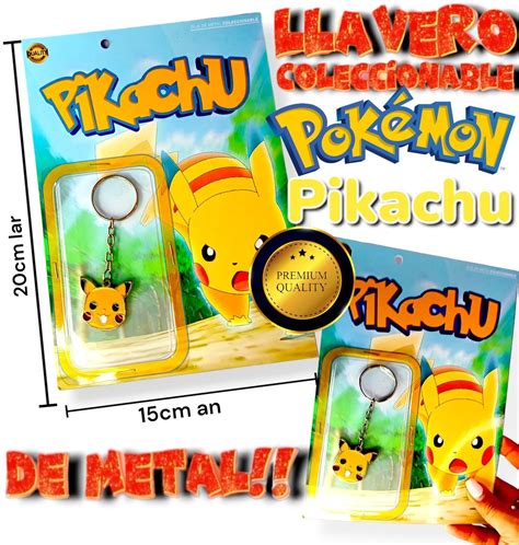 Llavero Coleccionables Premium De Metal Pokemon Pikachu