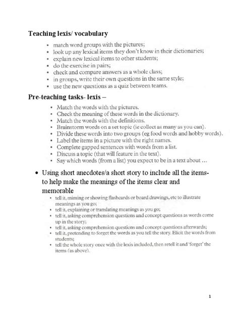 teaching lexis vocabulary  speed reading speech