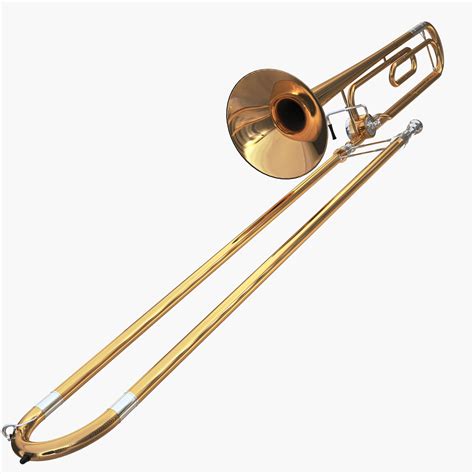 Trombone D Model Max Fbx Obj Ds Free D