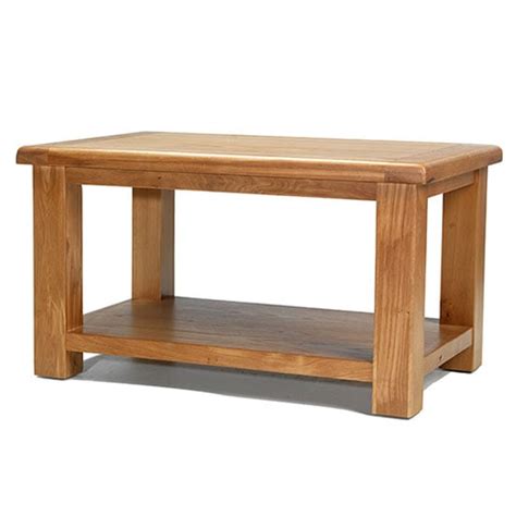 Earls Wooden Coffee Table In Chunky Solid Oak With 1 Drawer Furniture In Fashion