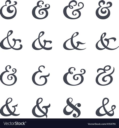 Ampersand Collection Royalty Free Vector Image