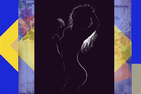 Nude Art Woman Body Illustration Abstract Poster