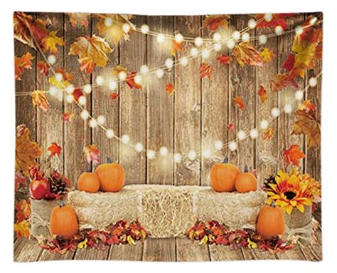 Funnytree X Ft Soft Fabric Fall Pumpkin Photography Backdrop Autumn