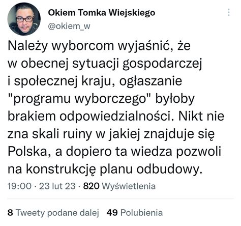 Kochany Prezes On Twitter Program Wyborczy A Na Co To Komu Potrzebne