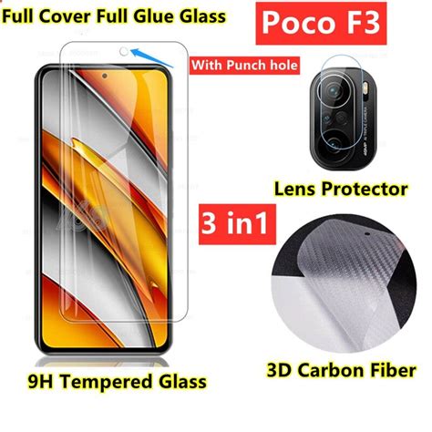 Ready StockTempered Glass 3 IN 1 Screen Protector Tempered Glass