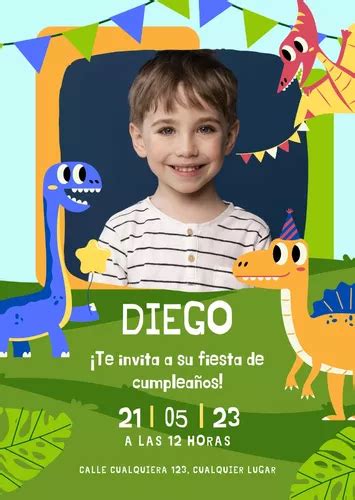 Comprar Invitaci N Digital Cumplea Os Baby Shower Dinosaurio Ni O