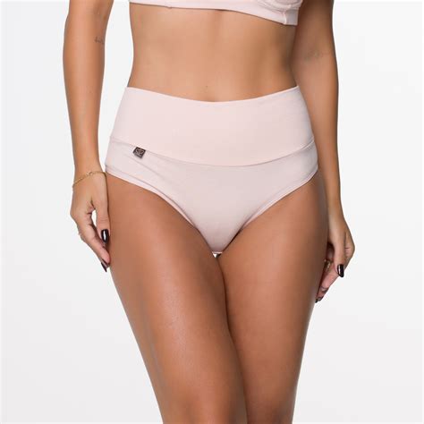 Calcinha Cós Super Largo nude em Algodão Egípcio Ahavá Store