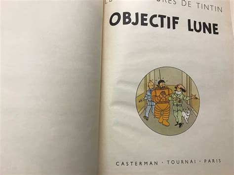 Edição original Tintin Hergé dois livros em francês anos 50 Oeiras