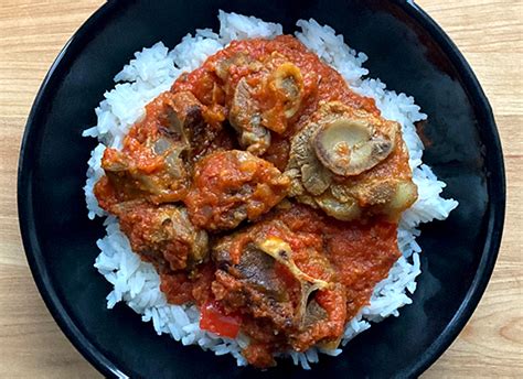 Lively Celebratory Comfort Food Nigerian Goat Stew Blue Kitchen