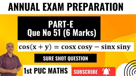 Geometrical Proof Of Cos X Y St Puc Maths Trigonometry Maths