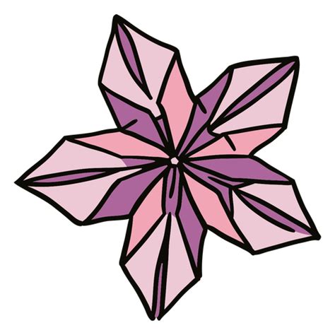 Origami Flower Illustration PNG & SVG Design For T-Shirts