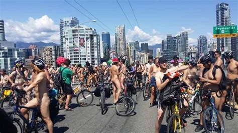 World Naked Bike Race Massive Naked Bike Ride In Vancouver