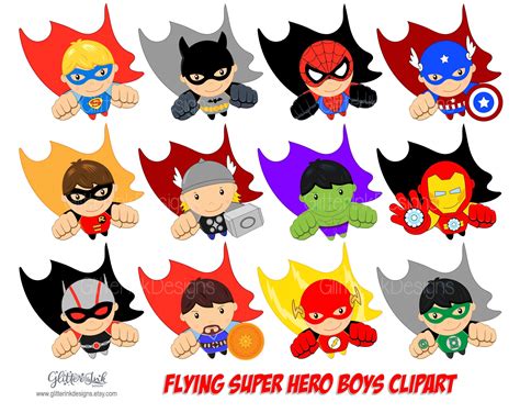 Superhero Clipart Flying Superheroes Clipart Super Boy Clipart And