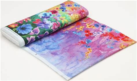 Remnant 10 X 112 Cm Colorful Wild Flower Fabric With Calla Lily