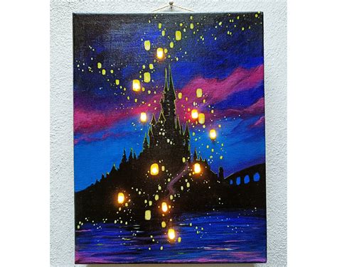 Tangled Rapunzel Lantern Painting