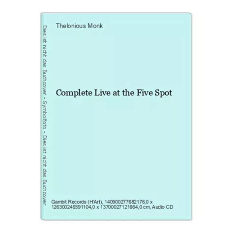 COMPLETE LIVE AT The Five Spot Monk Thelonious EUR 37 85 PicClick FR