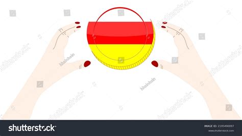 South Ossetia Flag Vector Hand Drawngeorgian Stock Vector Royalty Free