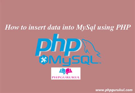 How To Insert Data Into Mysql Using Php Phpgurukul