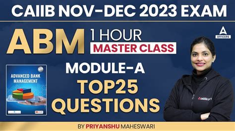 Caiib Nov Dec Exam Abm Hour Master Class Module A Top