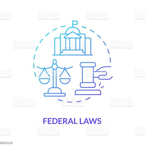 Federal Laws Blue Gradient Concept Icon Stock Illustration Download