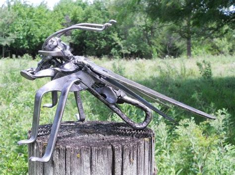 Grasshopper Metal Sculpture Yard Garden By Rustaboutcreations Metal