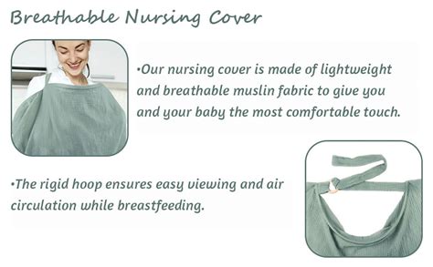 Nursing Covers For Breastfeeding Breathable Muslin Cotton Breastfeeding Cover With