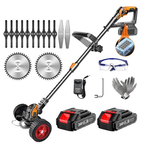 Cordless Weed Wacker Eater String Trimmer Battery Powered With Pcs