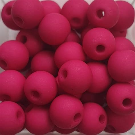 Acryl Dark Hot Pink ca 6mm ᴓ 1 4mm Acryl Kraal Sparklin Moon