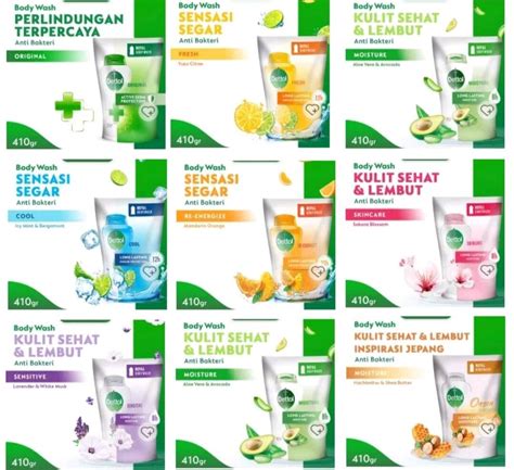 DETTOL BODYWASH COOL 400ML POUCH DETTOL LASTING FRESH SABUN MANDI