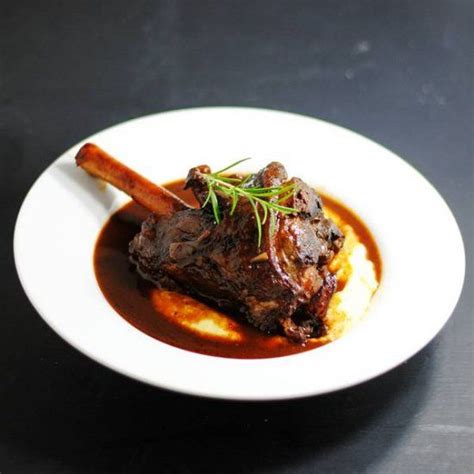 Braised Lamb Shanks With Creamy Parmesan Polenta