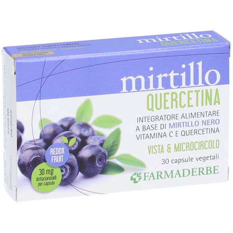 Mirtillo Quercetina Capsule Vegetali Pz Redcare