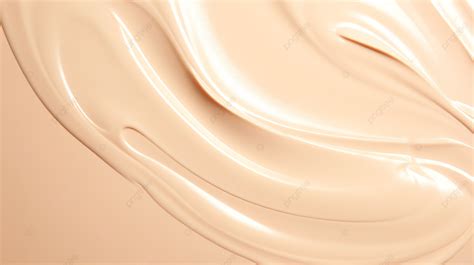 Milky White Cosmetic Cream On Beige Background A Smooth And Creamy