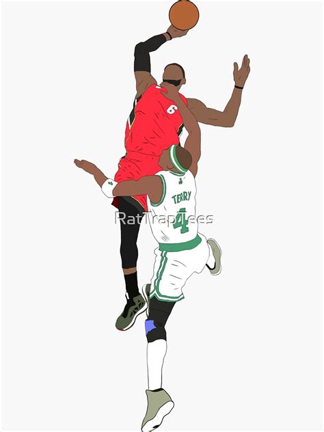 LeBron James Dunk On Jason Terry Sticker For Sale By RatTrapTees