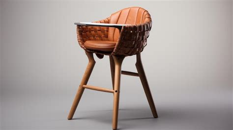 Premium Photo Highchair Design With Weaving Leather Elements