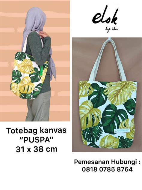 Jual Tote Bag Kanvas Motif Kanvas Produk