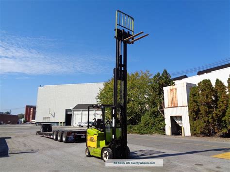 Clark Ecg20 4 000 Lb Electric Forklift Side Shift Triple Mast