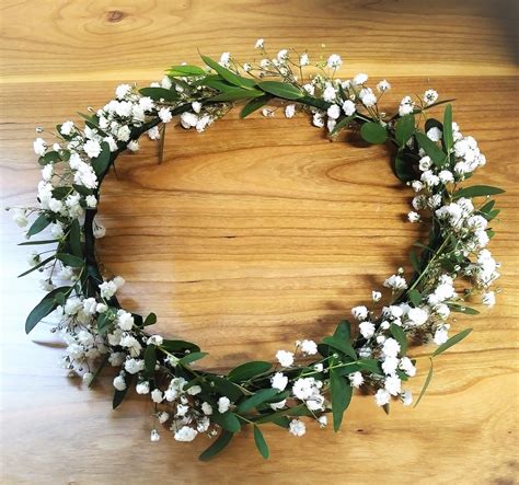 Floral Crown Wedding Hair Decor Baby S Breath Eucalyptus Parvifolia