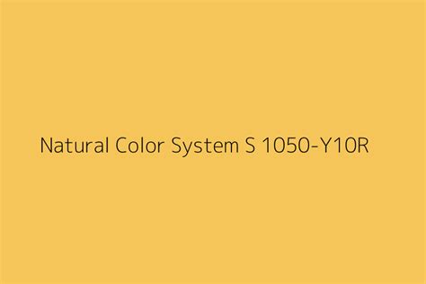 Natural Color System S 1050 Y10r Color Hex Code