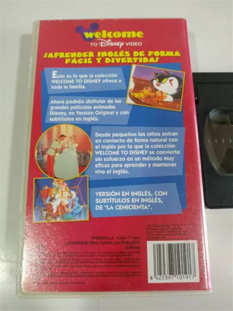 CINDERELLA WALT DISNEY VHS Kassette Tape English Con Untertitel IN