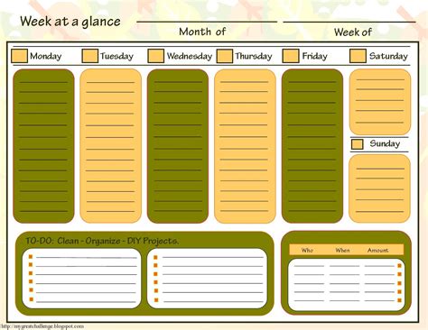 My Great Challenge: Home Management Filing System templates