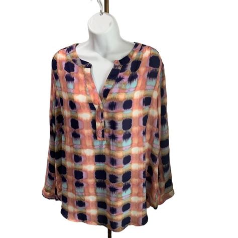 Zac Rachel Tops Euc Multicolored Blouse Zac Rachel Buttons Size X