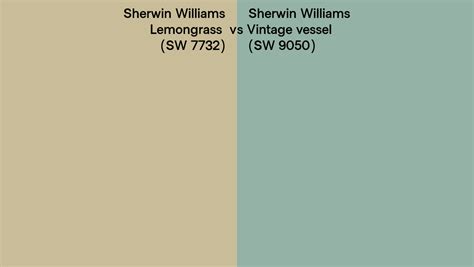 Sherwin Williams Lemongrass Vs Vintage Vessel Side By Side Comparison