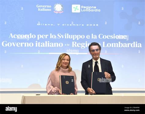 Turin D Cembre Milan Italie Giorgia Meloni Pr Sidente Du